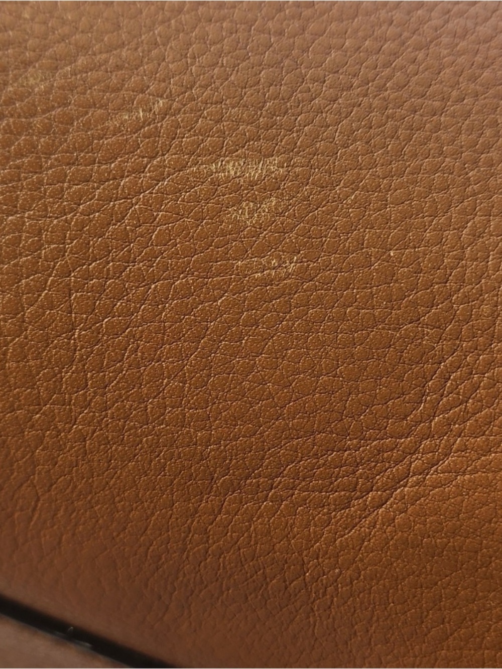 Michael Kors Cognac Leather Hamilton Satchel Shoulder Bag in EUC Gold HW Buckle - Picture 10 of 15
